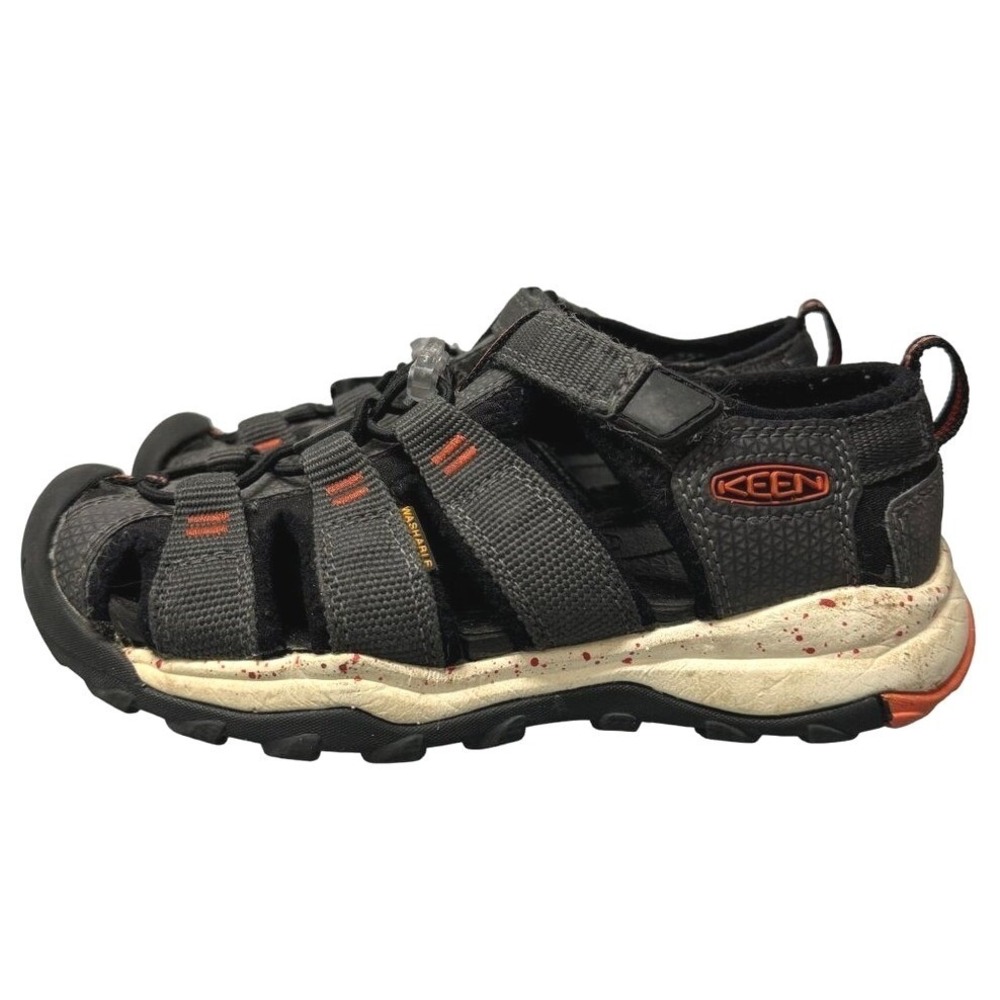 Keen Newport Neo H2 Sandal Boys 13 Spicy Orange Dark Gray Hiking Closed Toe Shoe
